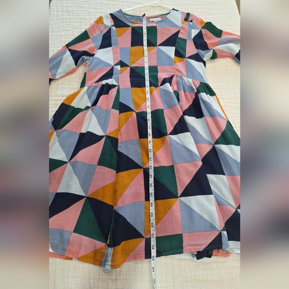 Pink Chicken Colorful Geometric Dress - Picture 6 of 14